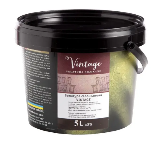 Віск акрил силоксановий Elf DECOR VELATURA VINTAGE декоративний 5 л (1981526876)
