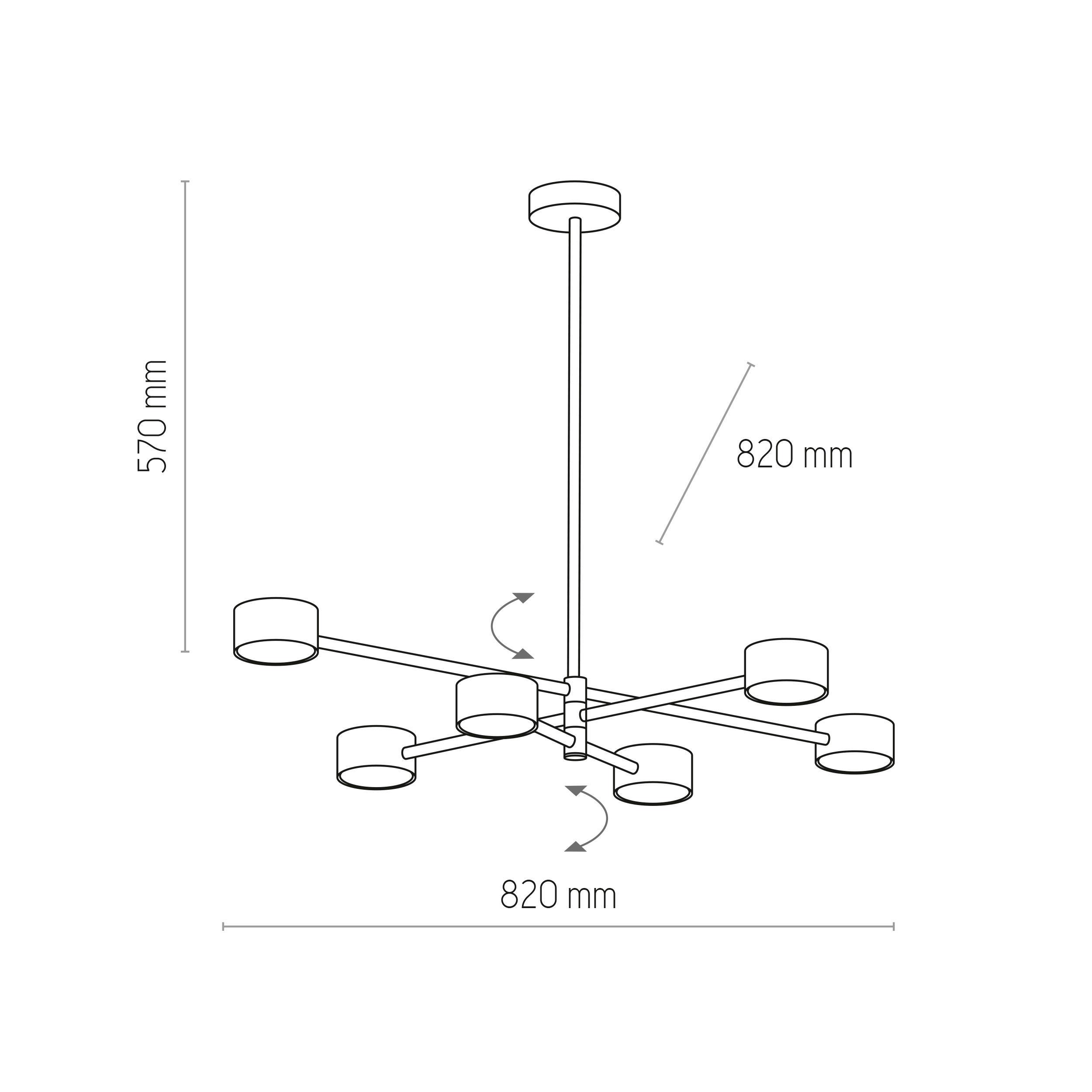 Люстра TK Lighting 6418 Dora - фото 5