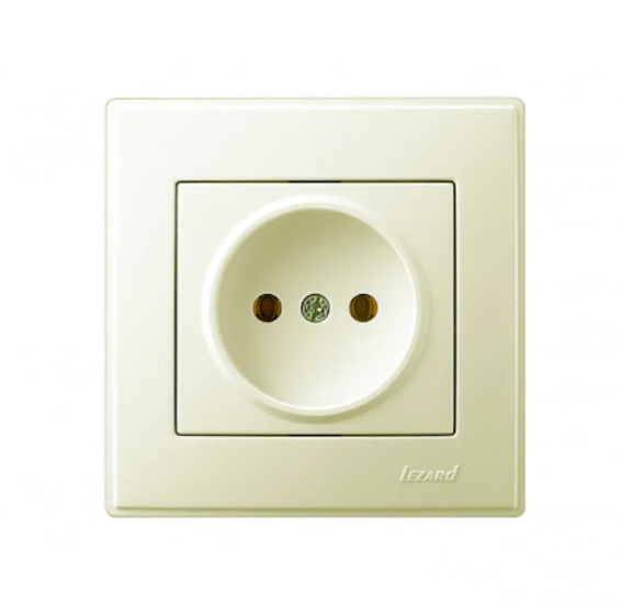 Розетка одинарная Lezard Lesya без заземления (26397197)
