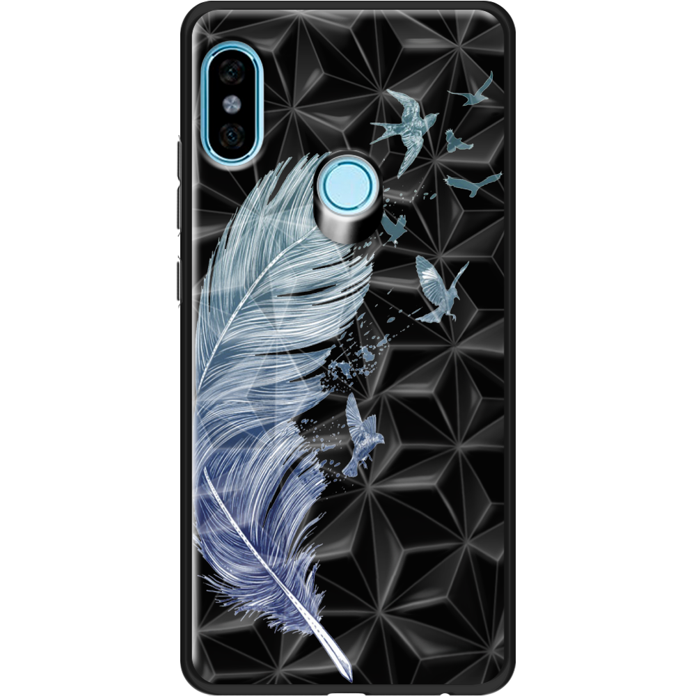 Чехол BoxFace Xiaomi Redmi Note 5 / Note 5 Pro Feather Черный силикон с призмой (32971-cc38-37870)