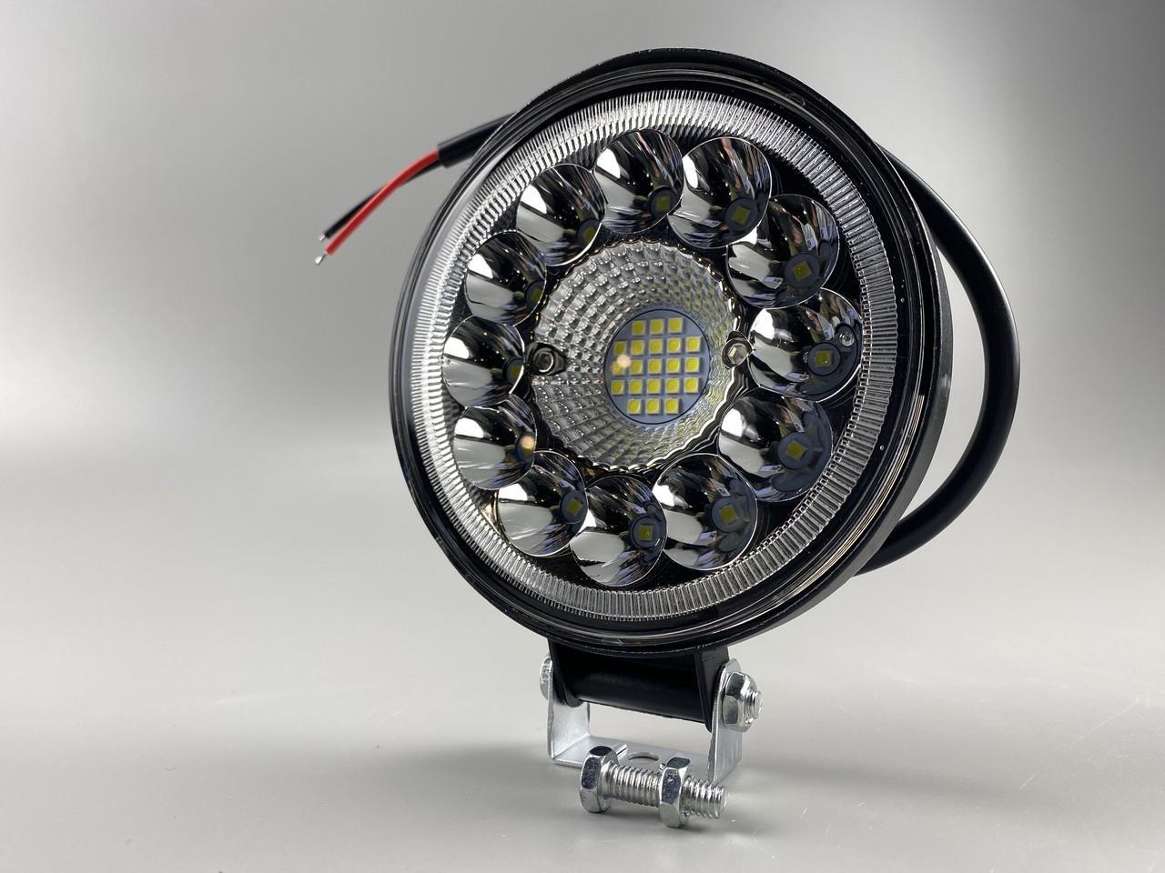 Фара Led круглая 33 led диода 6500K автомобильный светодиодный рабочий свет Фара Led круглая 33 led диода 6500K автомобильный светодиодный рабочий свет