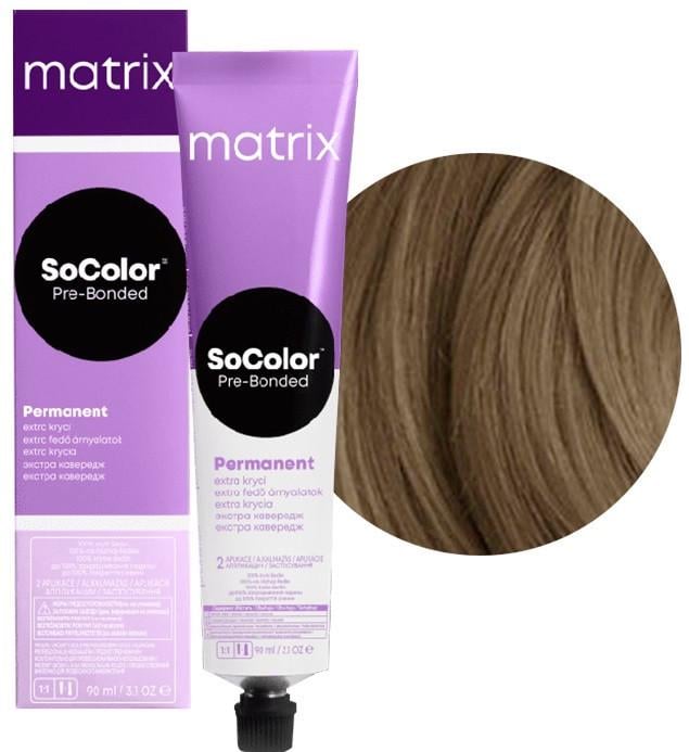 Фарба для сивого волосся Matrix SoColor Pre-Bonded Extra Coverage стійка 90 мл 509G Дуже світлий блондин