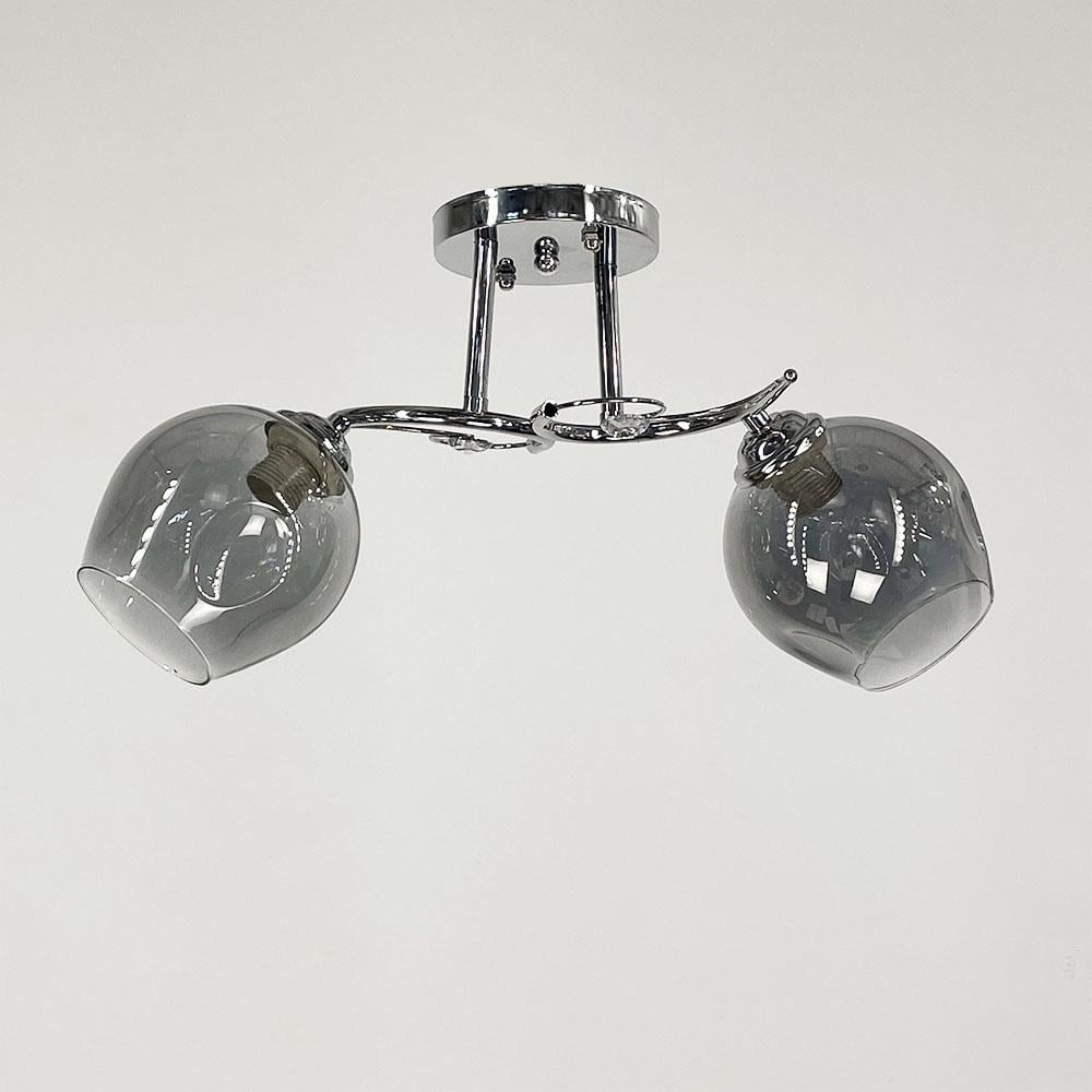 Люстра потолочная Lighthouse LNF-17508/2 CH/GR с графитовым плафоном Хром