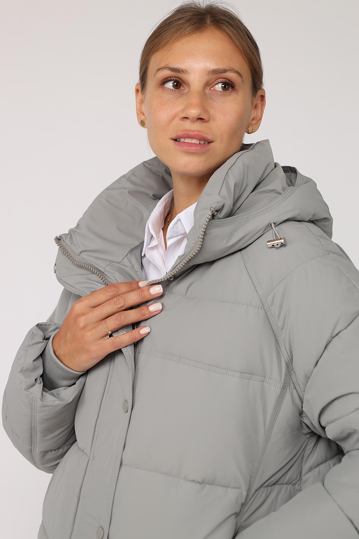 Куртка женская зимняя ЦБ-00277861 р. 54 Серый (29080010) - фото 5 Куртка женская зимняя ЦБ-00277861 р. 54 Серый (29080010) - фото 5
