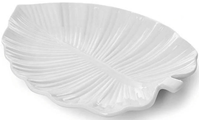 Блюдо Stenson Лист монстери порцеляна 30,5х21 см (17676375)