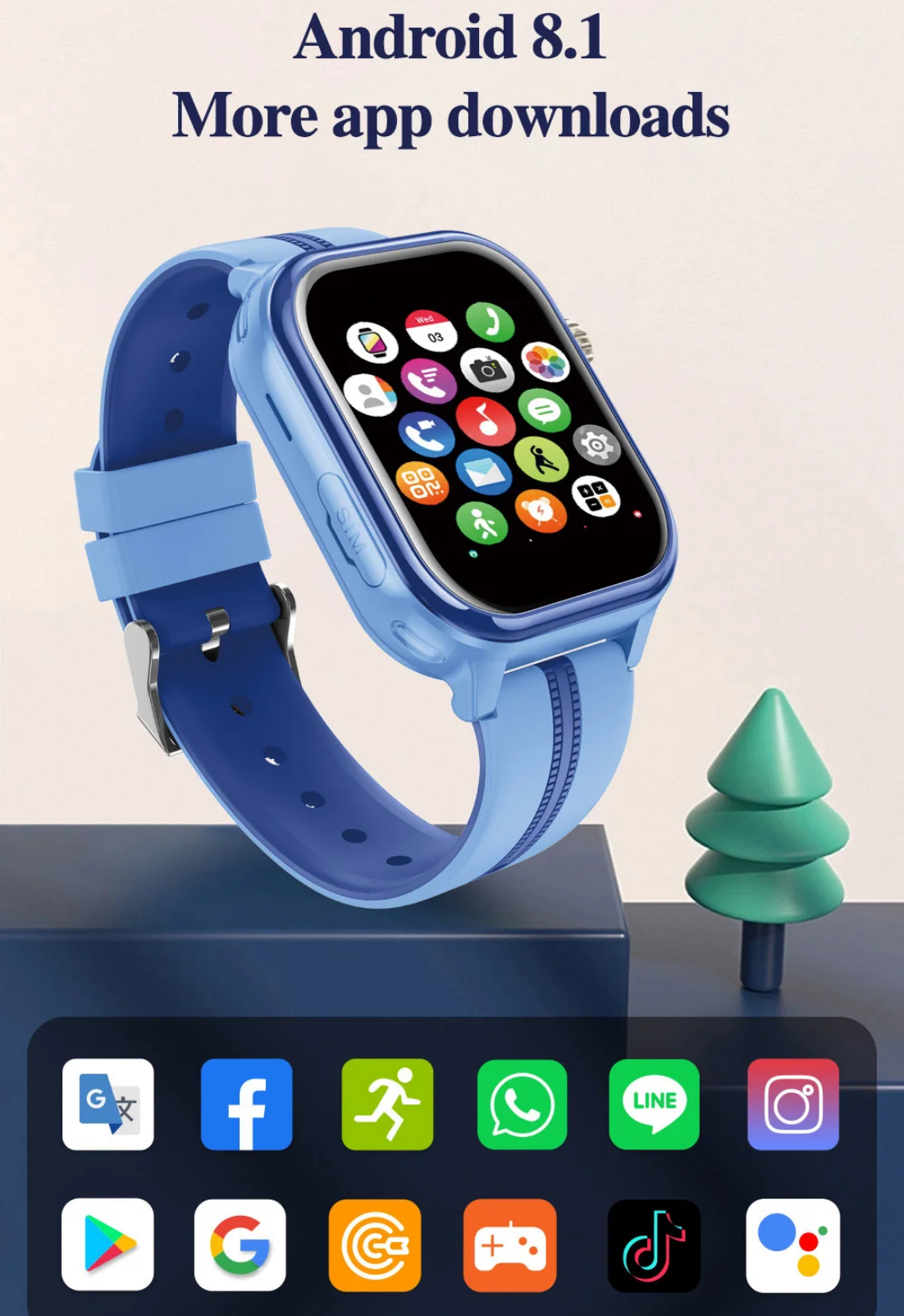 Смарт-годинник з GPS для дітей Wonlex KT39 16GB Blue — фото 5