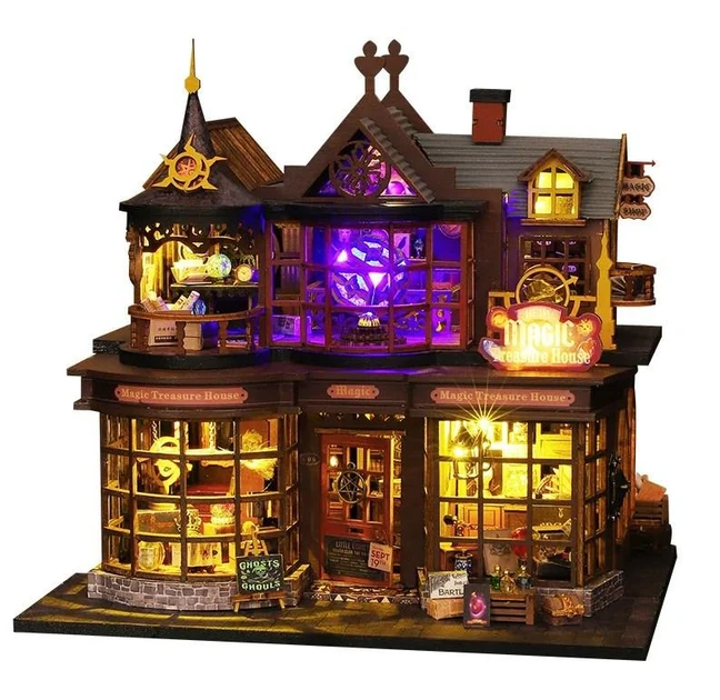 Румбокс 3D DIY House Дом сокровищ и пылезащитный купол (ES016-B)