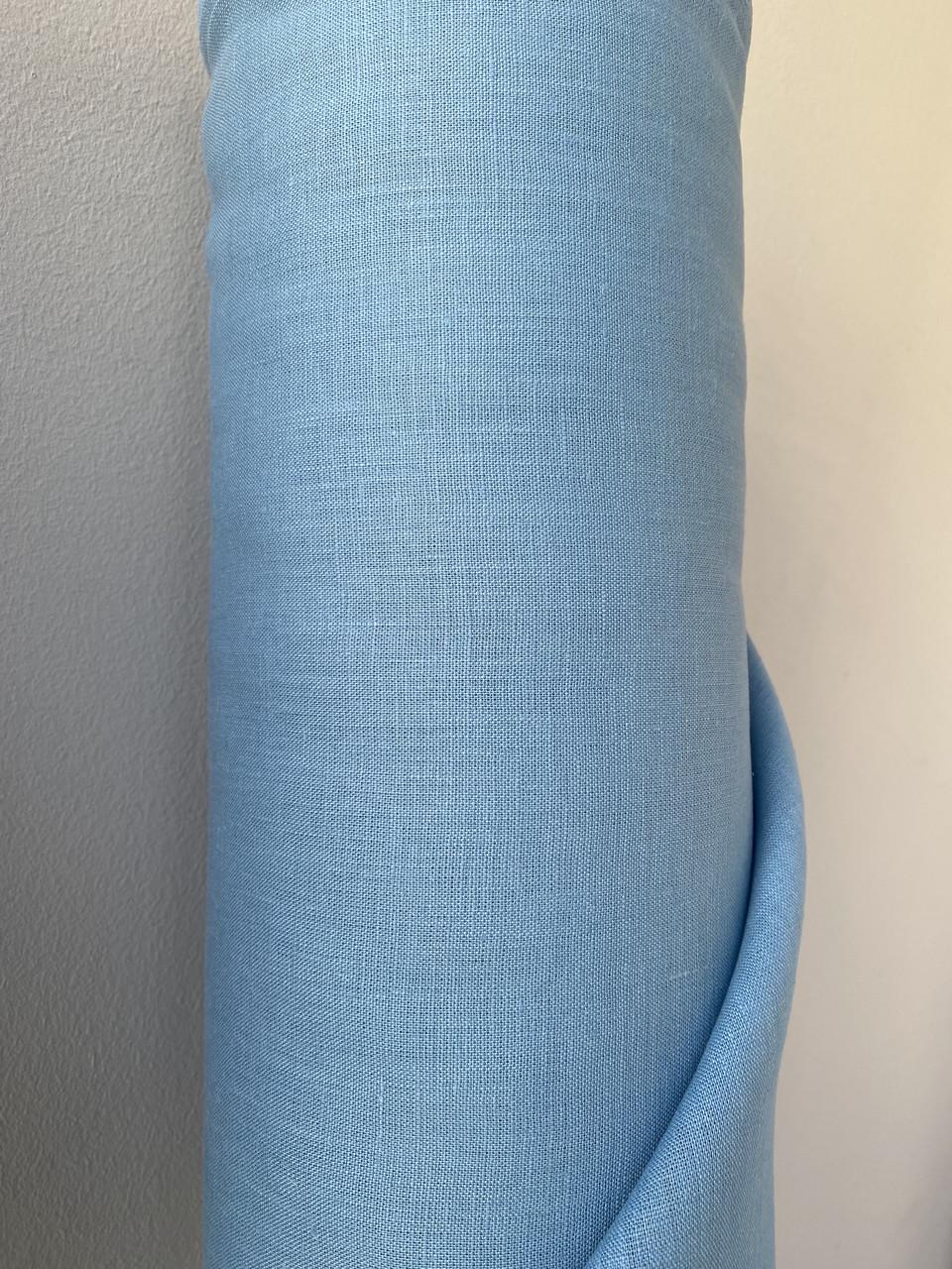 Ткань костюмная LINEN PLUS 100% лен 143 см 1586 Голубой - фото 3 Ткань костюмная LINEN PLUS 100% лен 143 см 1586 Голубой - фото 3