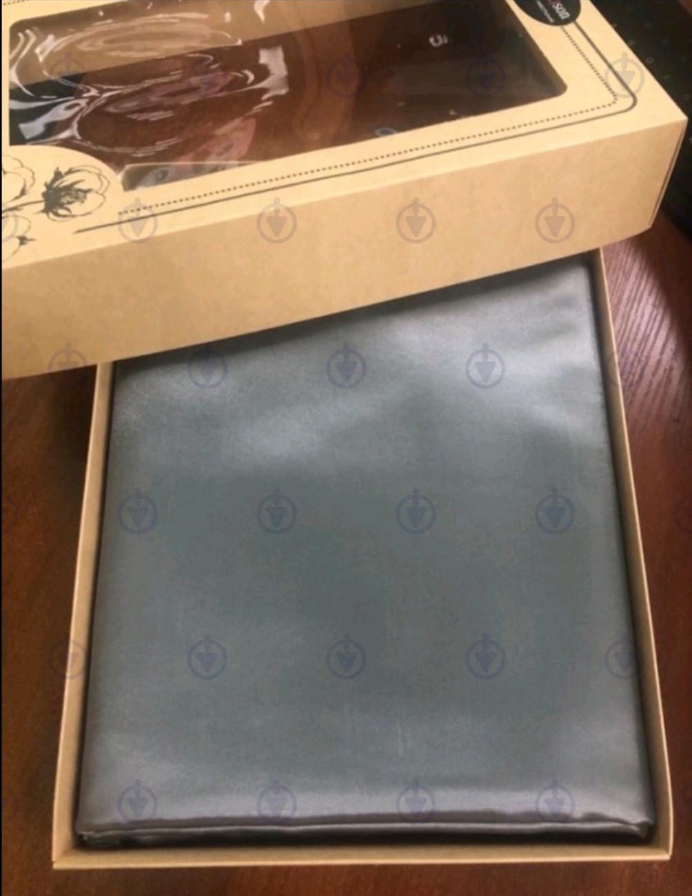 Комплект постільної білизни Moka Textile євро 4 наволочки 50х70 см/70х70 см Срібно-Зелений (2392414263) - фото 4