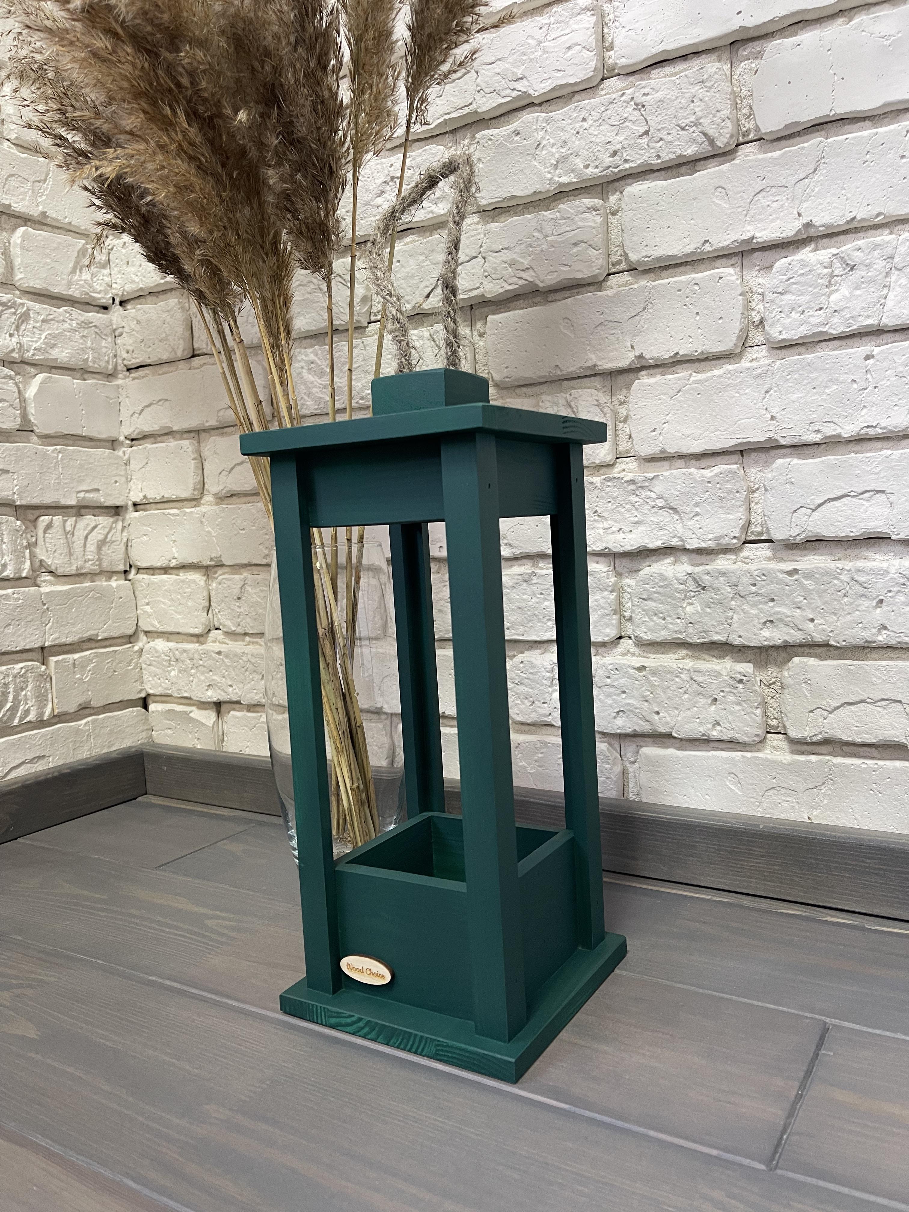 Подсвечник деревянный Wood Choice Фонарь 15х15х35 Зеленый - фото 1 Подсвечник деревянный Wood Choice Фонарь 15х15х35 Зеленый - фото 1