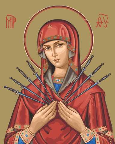 Картина по номерам Brushme Богородица Семистрельная 40x50 см (BRM23025) Картина по номерам Brushme Богородица Семистрельная 40x50 см (BRM23025)