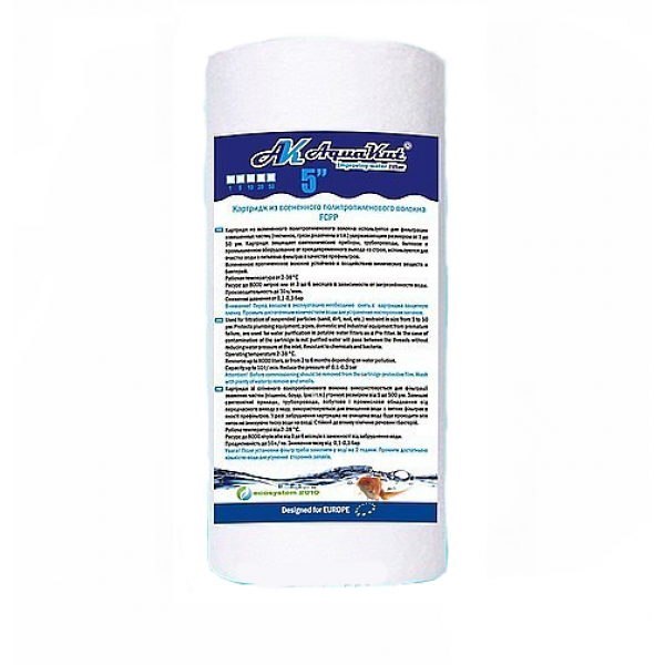 Картридж для воды Aquakut FCPS 5" 2 1/2" полипропиленовая нить (104-228)