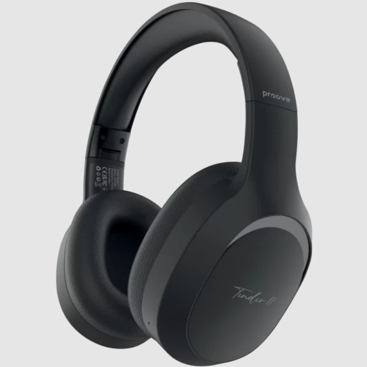 Беспроводные наушники Proove Tender 2 Bluetooth 6.0 с микрофоном/игровым режимом и автономностью 50 ч Черный Беспроводные наушники Proove Tender 2 Bluetooth 6.0 с микрофоном/игровым режимом и автономностью 50 ч Черный