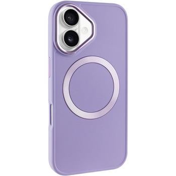 Чохол для телефону iPhone 16 металевий із MagSafe Бузковий (BW-5331)