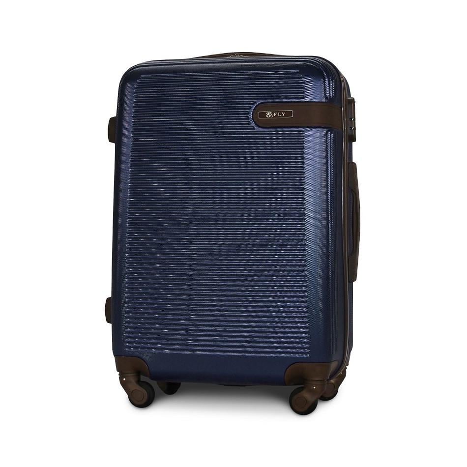 Чемодан Fly 1101 средний 65х47х27см 58л на 4 колесах Темно-синий