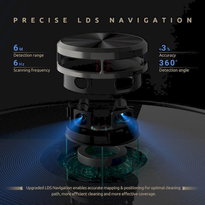 Робот-пылесос Kyvol Cybovac S31 Lidar 5200 mA 3000 pa Google/Assistant/Amazon/Alexa Black (Kyvol S31) - фото 5 Робот-пылесос Kyvol Cybovac S31 Lidar 5200 mA 3000 pa Google/Assistant/Amazon/Alexa Black (Kyvol S31) - фото 5