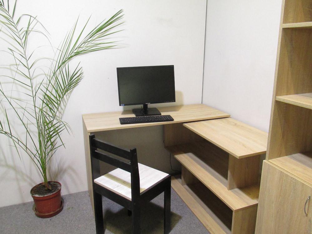 Компьютерный стол поворотный с полками М-Зон Джеко 1200 Нимфея Альба (MZN-031031) - фото 7