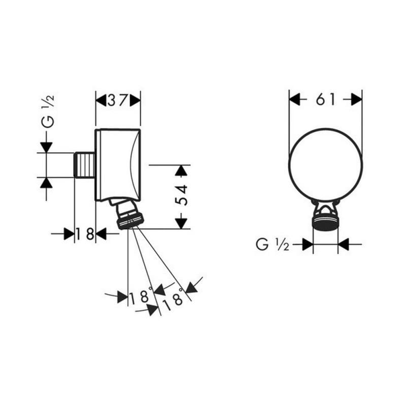 Підключення для шлангу Hansgrohe Fixfit S 27506000 (55268) - фото 2