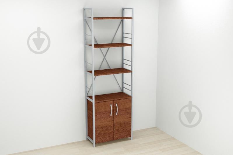 Етажерка 4/60 Ferrum-decor Серії Конект із тумбою 179x60x28 Сірий ДСП Венге (FD1079)