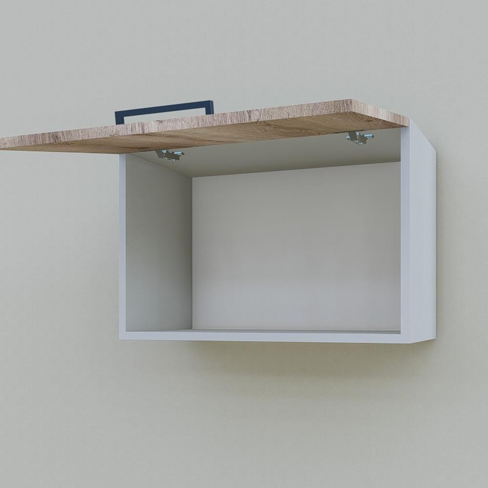 Шкаф навесной Opendoors МП2 для кухни под вытяжку 600 мм Аликанте/Светлый серый (МП2/4) - фото 3