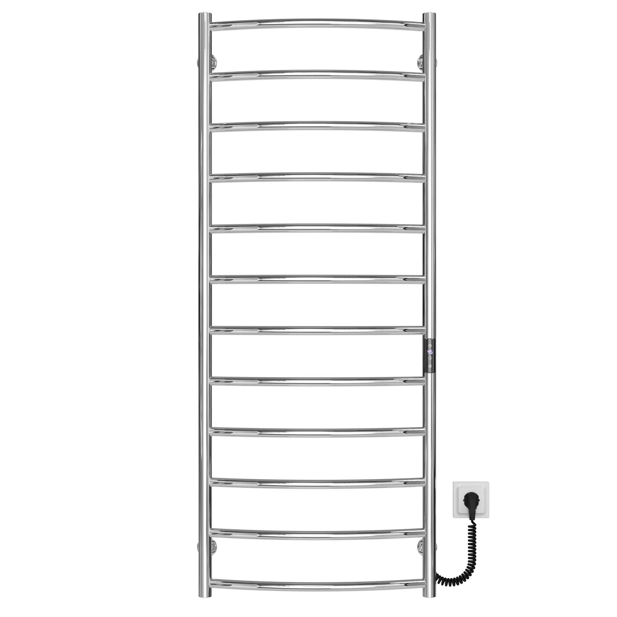 Полотенцесушитель электрический Deffi Классик П12 JD03 правое подключение нержавеющая сталь 500x1300 мм Хром (C.DK.130.50.12.ECR1)