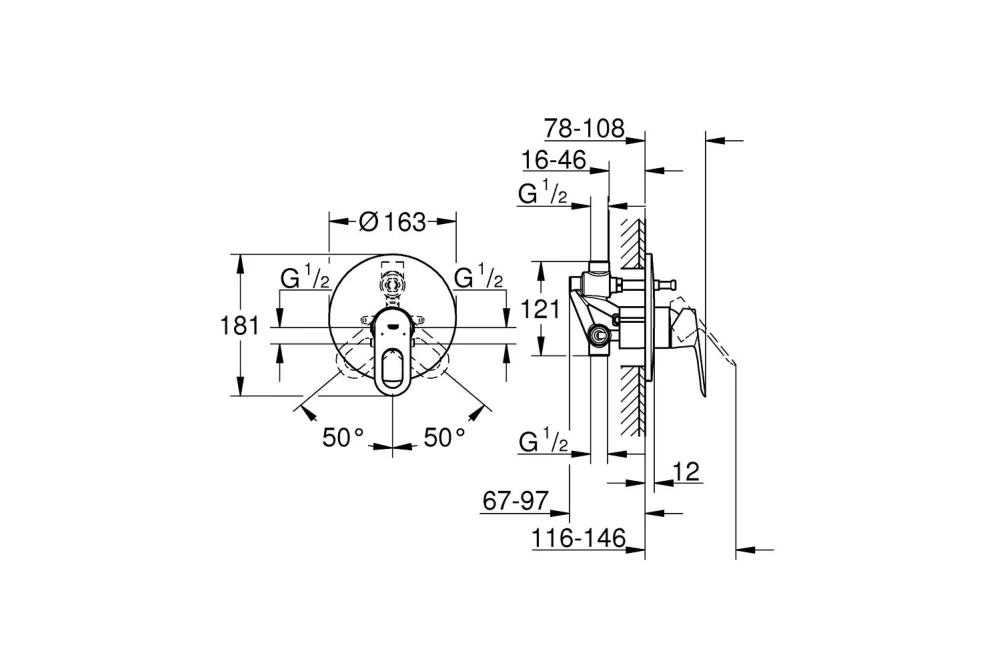 Змішувач для ванни Grohe BauLoop 29081000 (374043) - фото 2