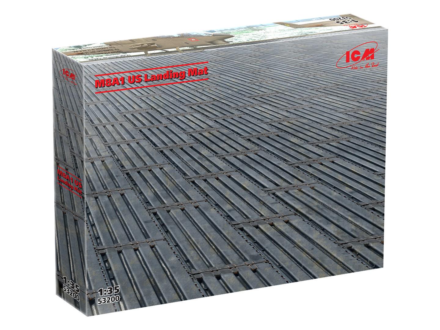 Сборная модель ICM M8A1 Аэродромное покрытие США 210х336 мм (53200)