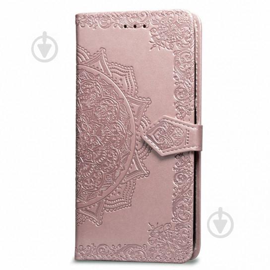 Кожаный чехол-книжка Epik Art Case с визитницей для Xiaomi Redmi 8a Розовый (784305)