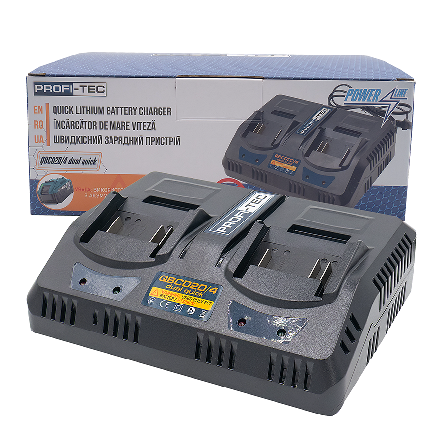 Пристрій швидкозарядний двопортовий PROFI-TEC QBCD20/4 dual quick з кулерами охолодження 4,0 А (006619) Пристрій швидкозарядний двопортовий PROFI-TEC QBCD20/4 dual quick з кулерами охолодження 4,0 А (006619)