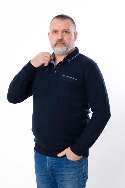 Кофта поло чоловіча Носи Своє XL Темно-синій (15532) Кофта поло чоловіча Носи Своє XL Темно-синій (15532)