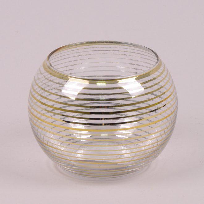 Подсвечник стеклянный Flora H-9 см (26877)