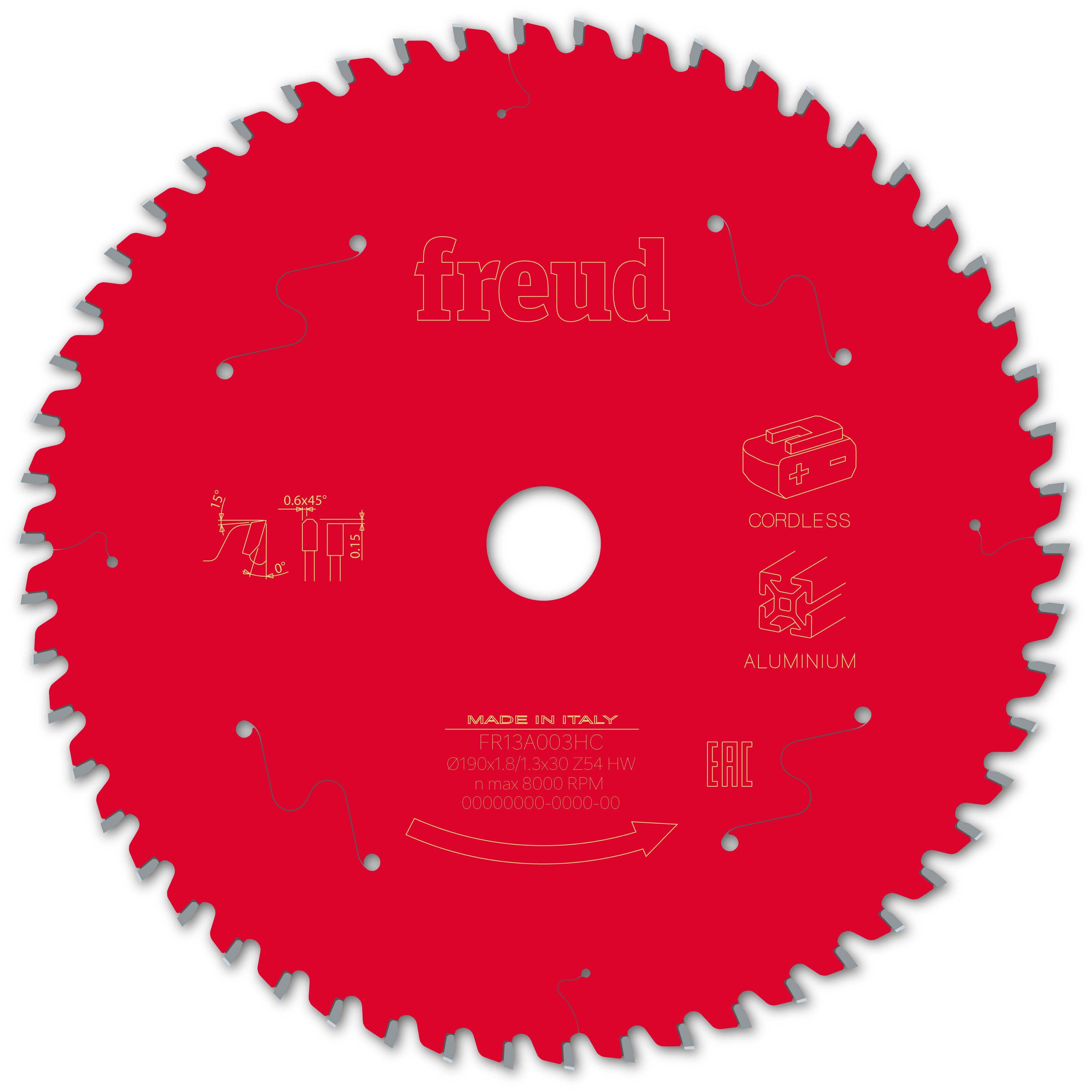 Диск пильный Freud FR13A003HC 190x1,8x1,3x30 мм z54 (27438145)