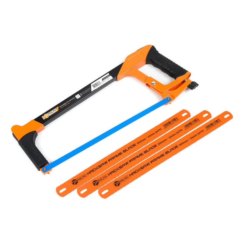 Ножівка по металу Polax Profi 300 мм і 3 полотна (335-68)