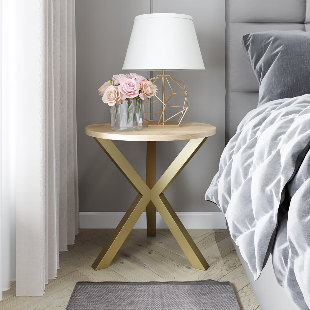 Каркас для журнального стола из металла Scandi Ø 500 мм H 500 мм Золотой (1096) - фото 2