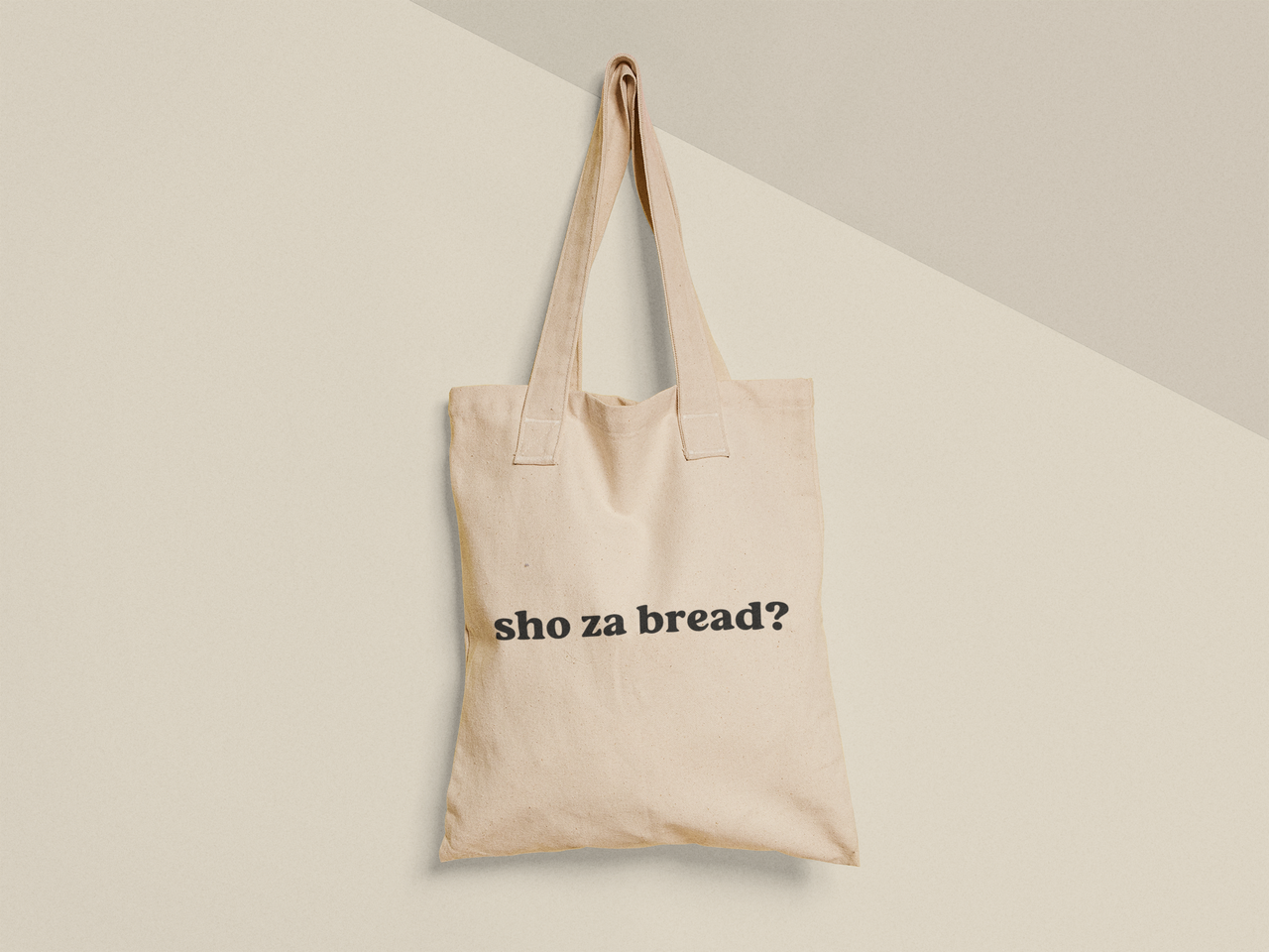 Эко-сумка шоппер с принтом "sho za bread" 38х40 см Бежевый (ПН443-Т)