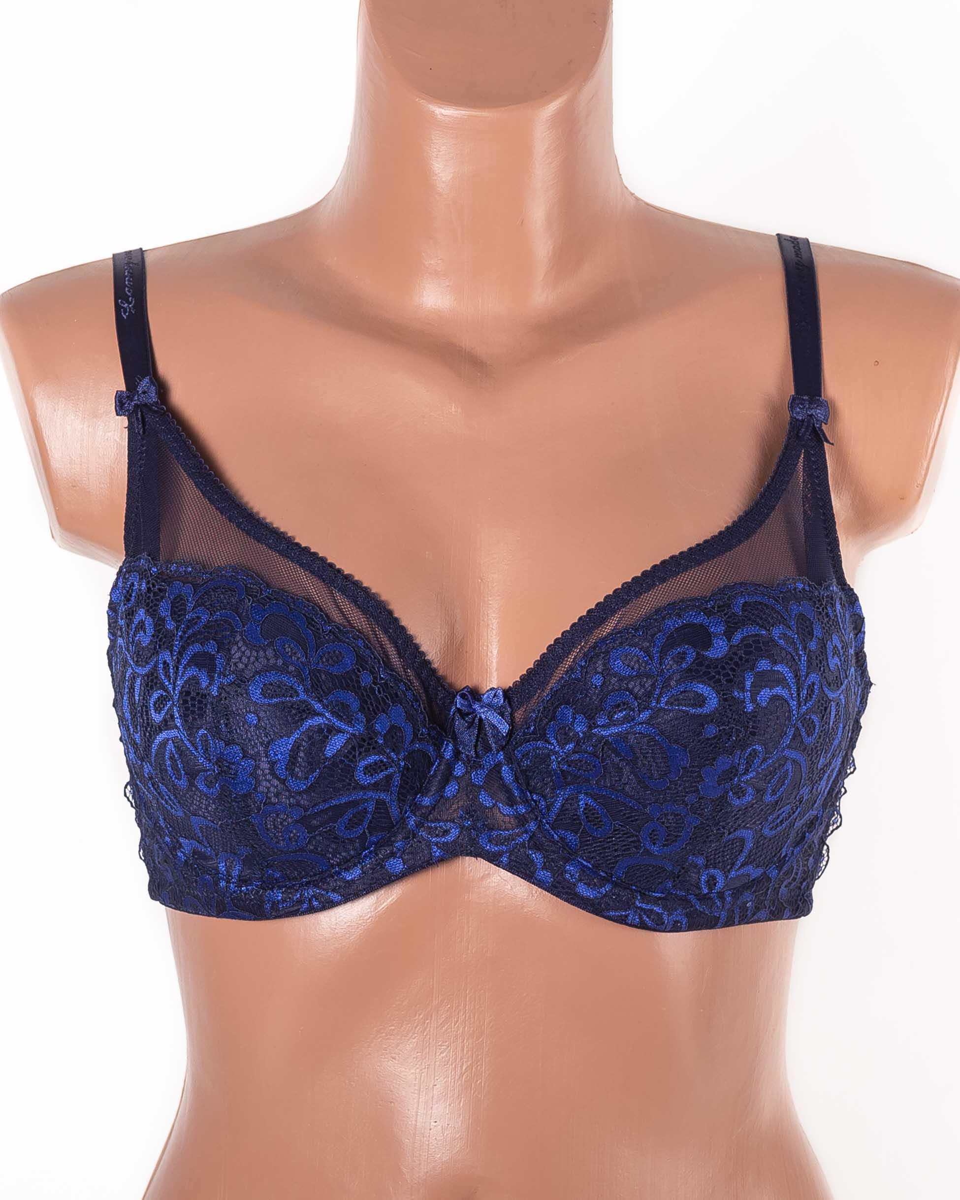 Бюстгальтер з кісточками Lanny Mode напівпоролон 90G Синій (11958)