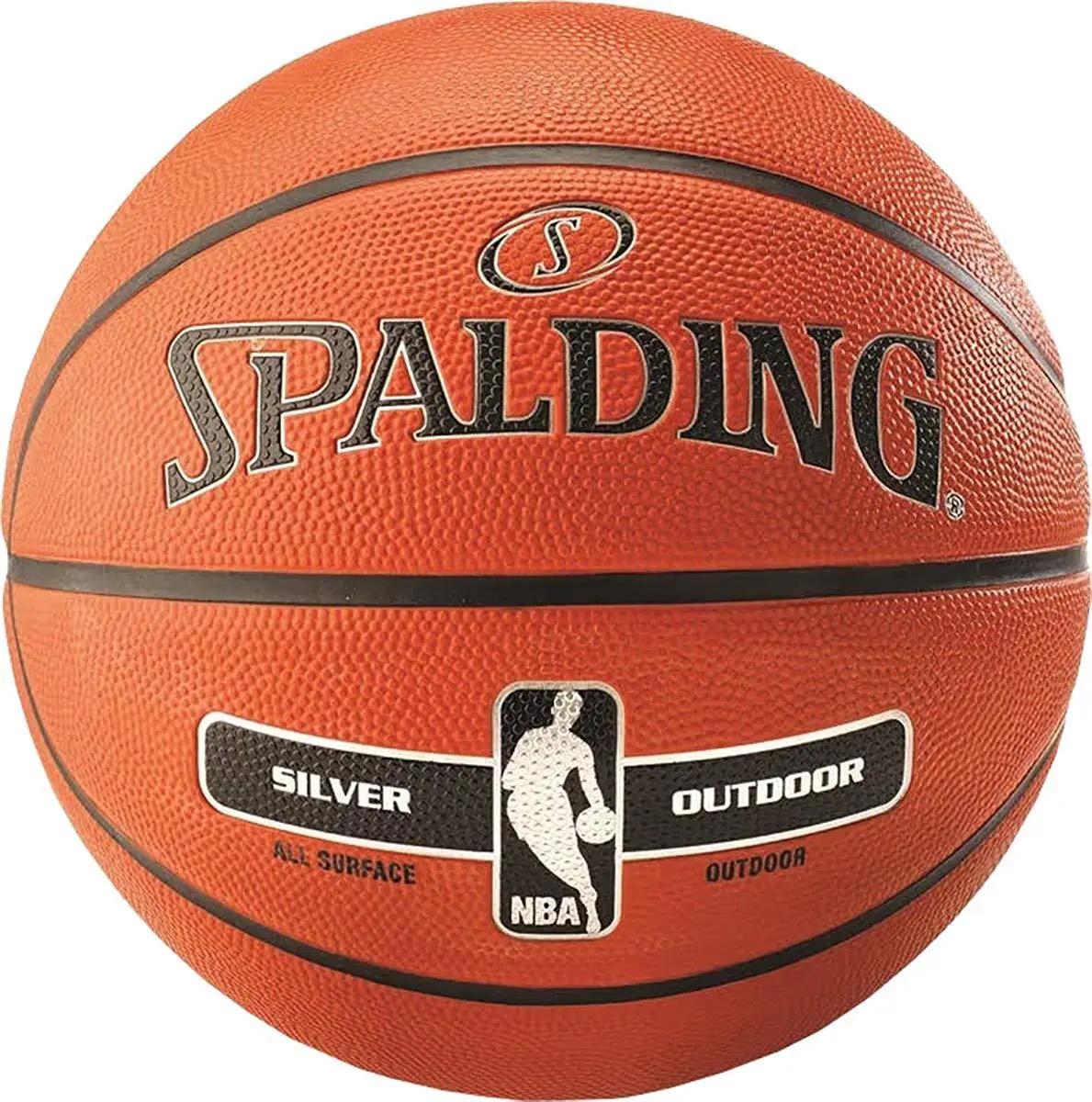 Мяч баскетбольный Spalding NBA Silver Outdoor Size-7 3001592020017