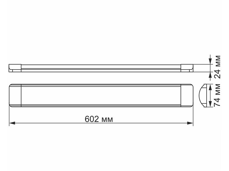 Світильник світлодіодний лінійний Videx 18W 5000K 600 мм (VL-BN-18065) - фото 3