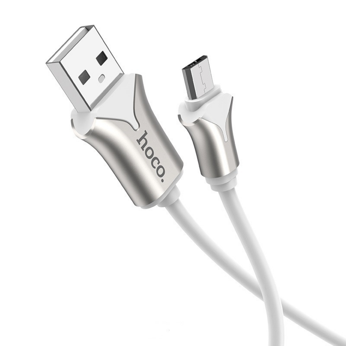 Кабель Hoco U67 Soft silicone charging data cable for Micro White
