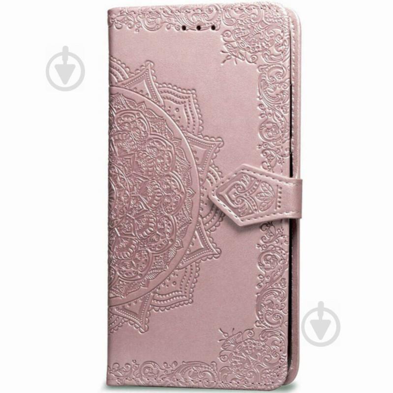 Кожаный чехол-книжка Epik Art Case с визитницей для Huawei P Smart Z Розовый (788006)
