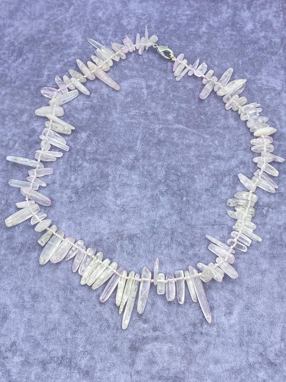 Бусы Кунцит 52 см Фиолетовый (290)