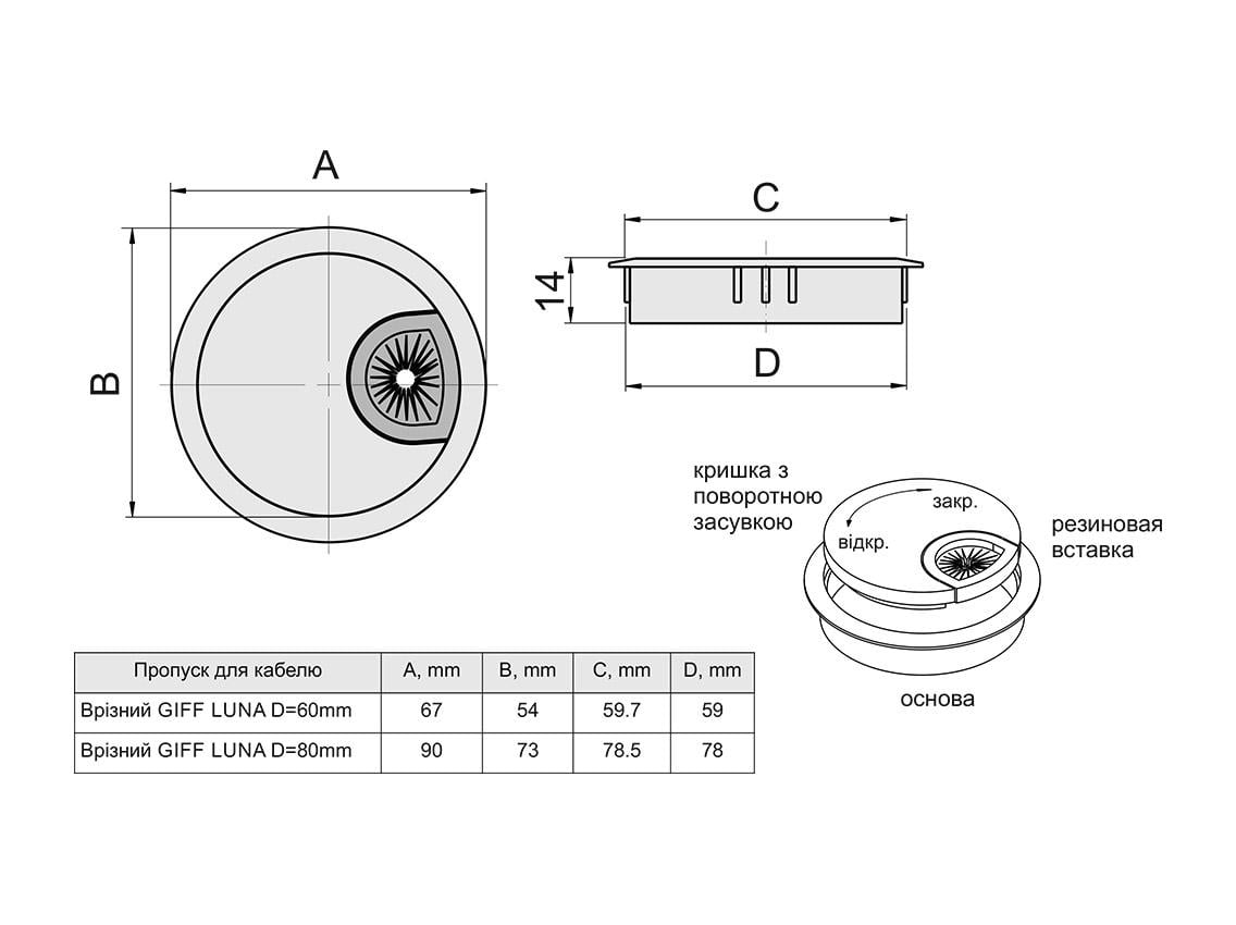 Заглушка проводов Giff LUNA 80 мм Никель браш (24592979) - фото 2 Заглушка проводов Giff LUNA 80 мм Никель браш (24592979) - фото 2
