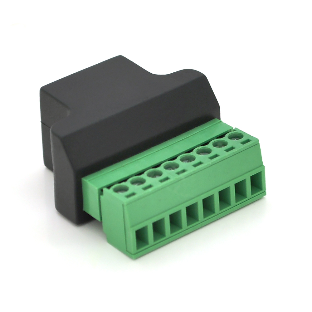 Клемна колодка на 8 розрядів з роз'ємом rj45 8p8c екранована мама (YUT_V8245) - фото 2