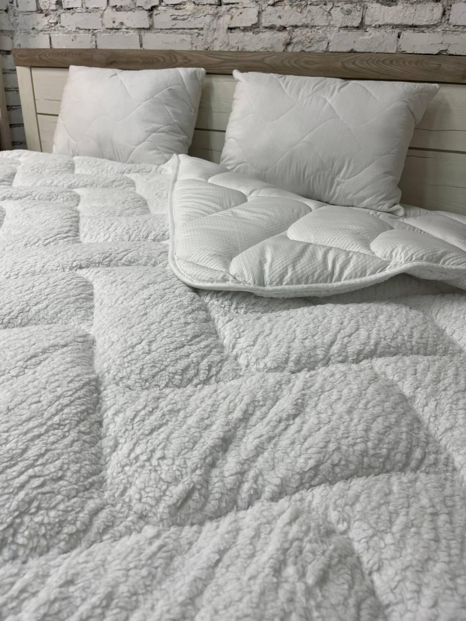 Одеяло меховое холлофайбер зимнее 155х210 см Белый (Д-Al-hutr-kovdra-001) - фото 8