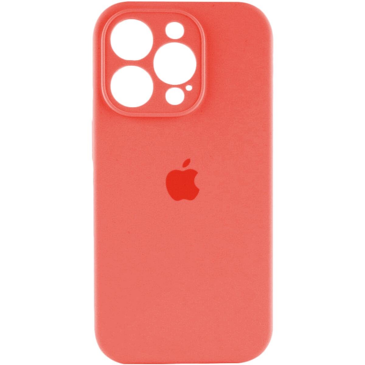 Противоударный чехол для Apple iPhone 15 Pro Silicone Full Case AA Camera Protect/Peach