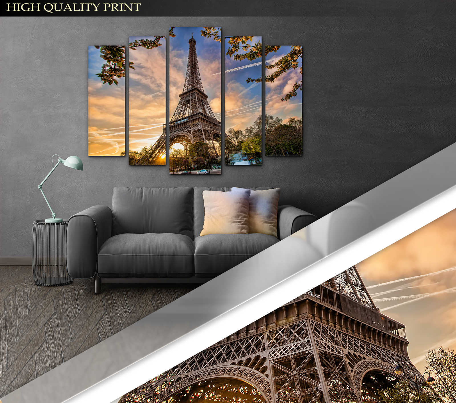 Картина модульная Париж 110х160 см (Art-292_5) - фото 3