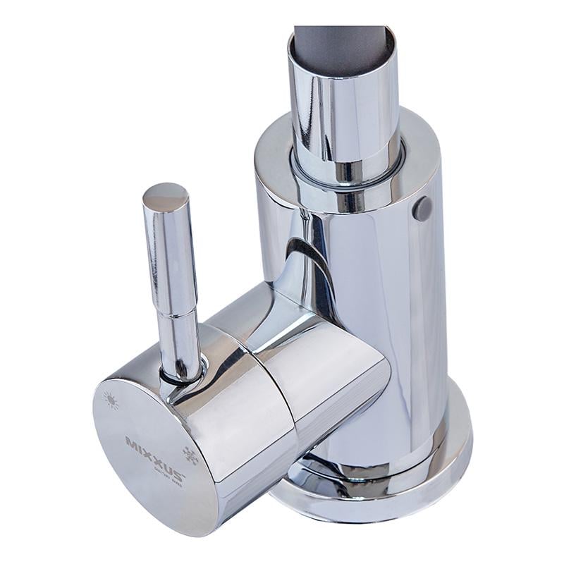 Кран на кухню гибкий MIXXUS SUS-11 высокий однорычажный нержавеющая сталь SUS304 Хром (b-MI6223) - фото 3