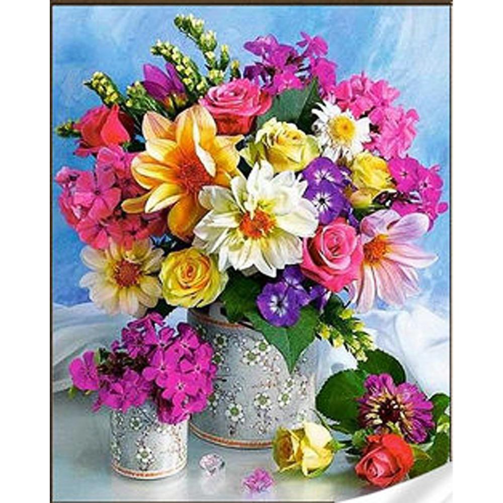 Алмазная мозаика Strateg Премиум Букет фантазия 30x40 см (Str-HEG71981)