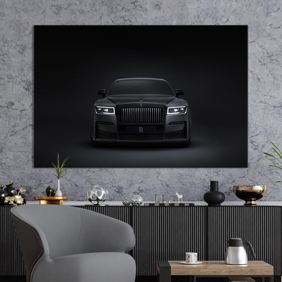 Картина на холсте Rolls-Royce Black Badge Ghost 122x81 см (1276-1)