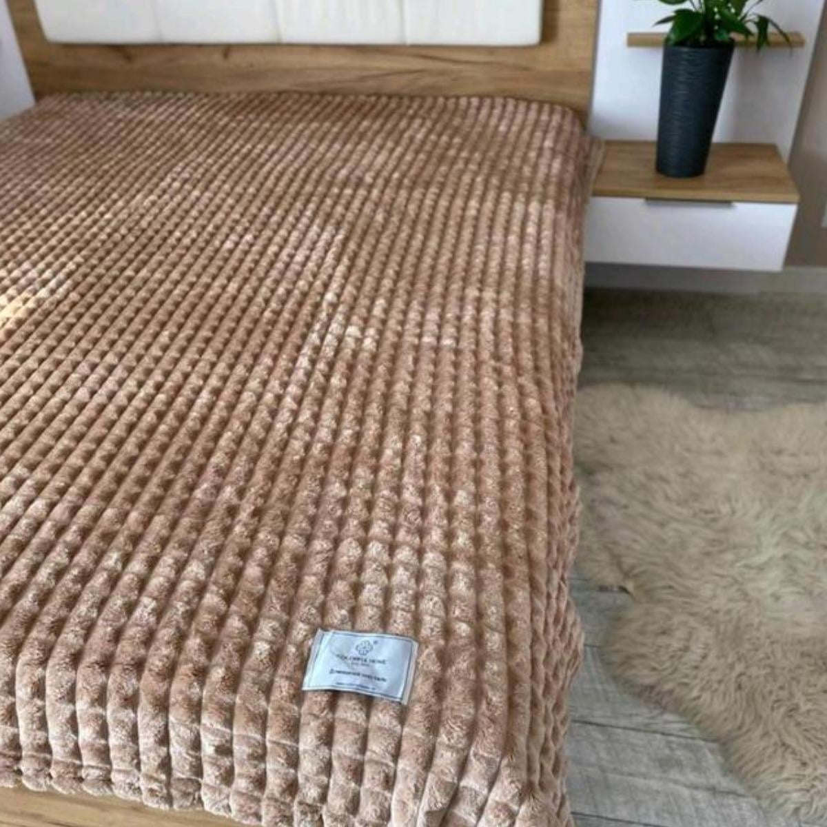 Плед Colorful Home Крокодил двуспальный 180х200 см Светло-коричневый (36976)